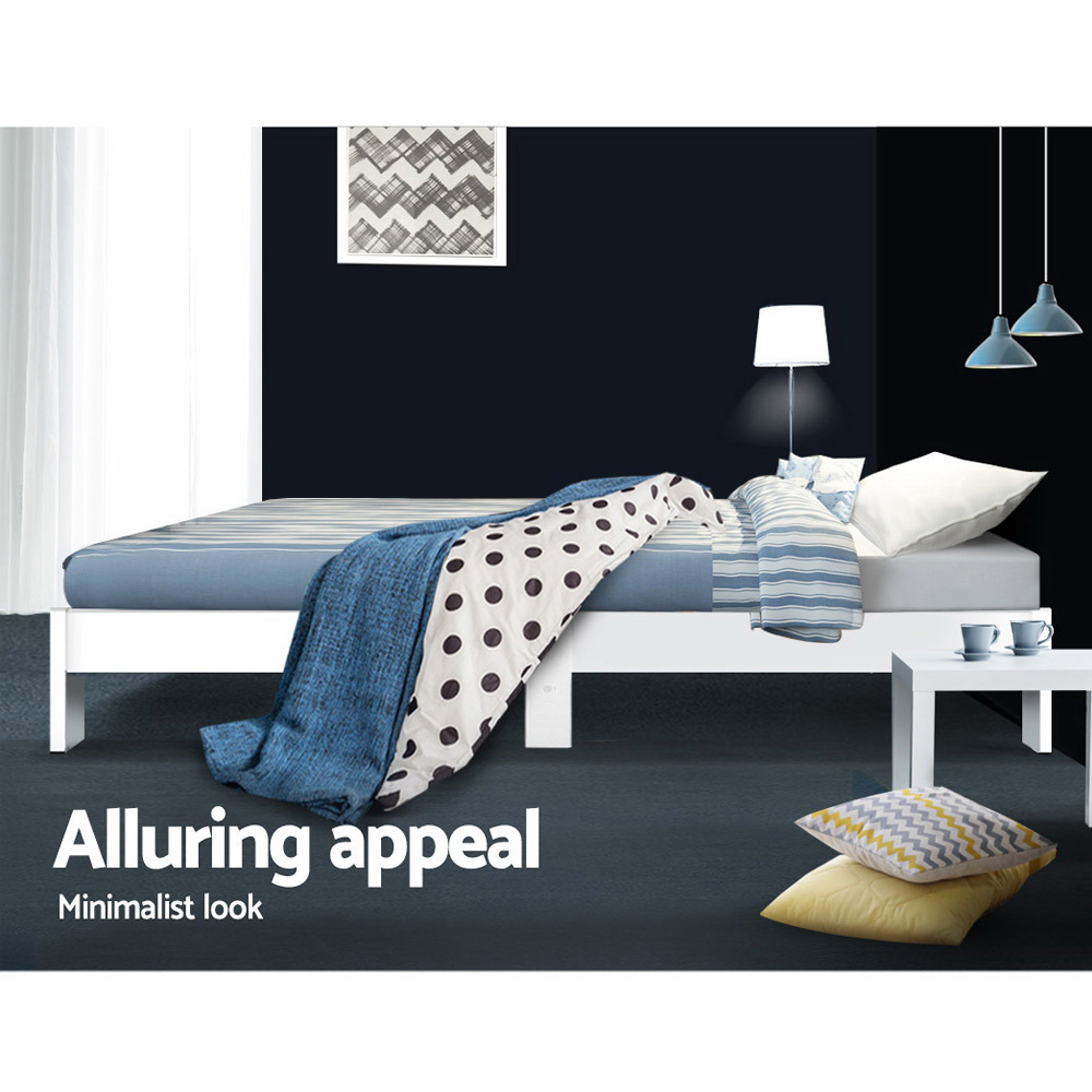 Artiss Bed Frame King Single Size Wooden Mattress Base Timber Platform Jade