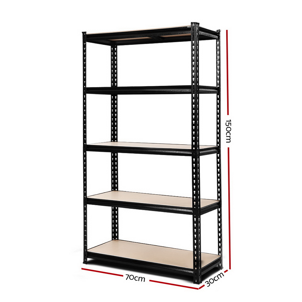 Giantz 1.5m Warehouse Racking Rack Storage Shelf Organiser Industrial Shelving Garage Kitchen Store Shelves Steel