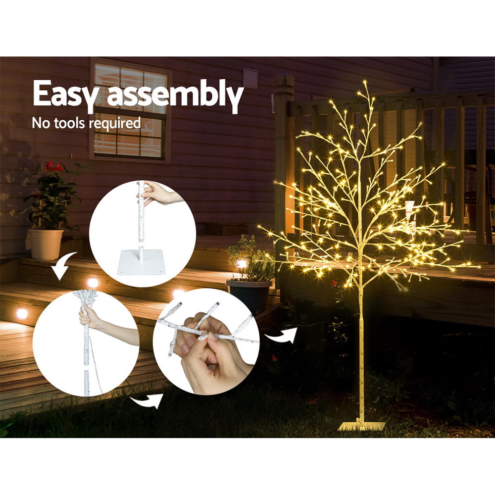 Jingle Jollys Christmas Tree 1.5m 304 Led Trees With Lights Warm White