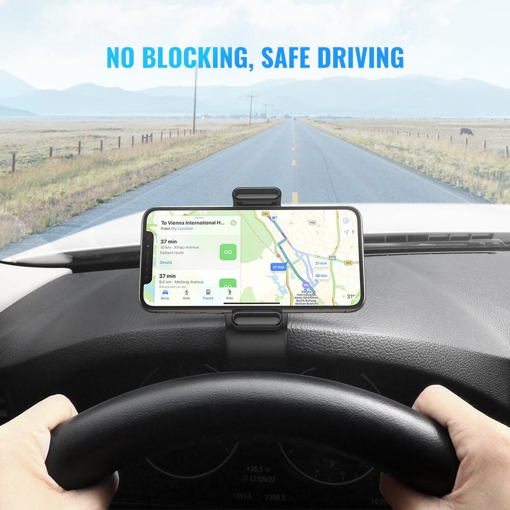 Ugreen Dashboard Snap Clip Phone Holder (black) 60796
