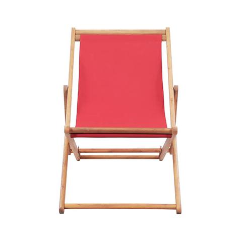 Folding Beach Chair Fabric And Eucalyptus Wooden Frame Blue 1 Item Qubyk Uk