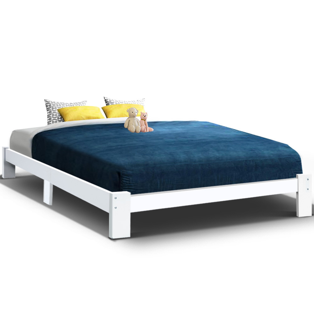 Artiss Bed Frame King Size Wooden Bed Base Timber Foundation Mattress