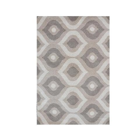 Dakar Beige Geometric Ikat Modern Shag Rug 120x170cm