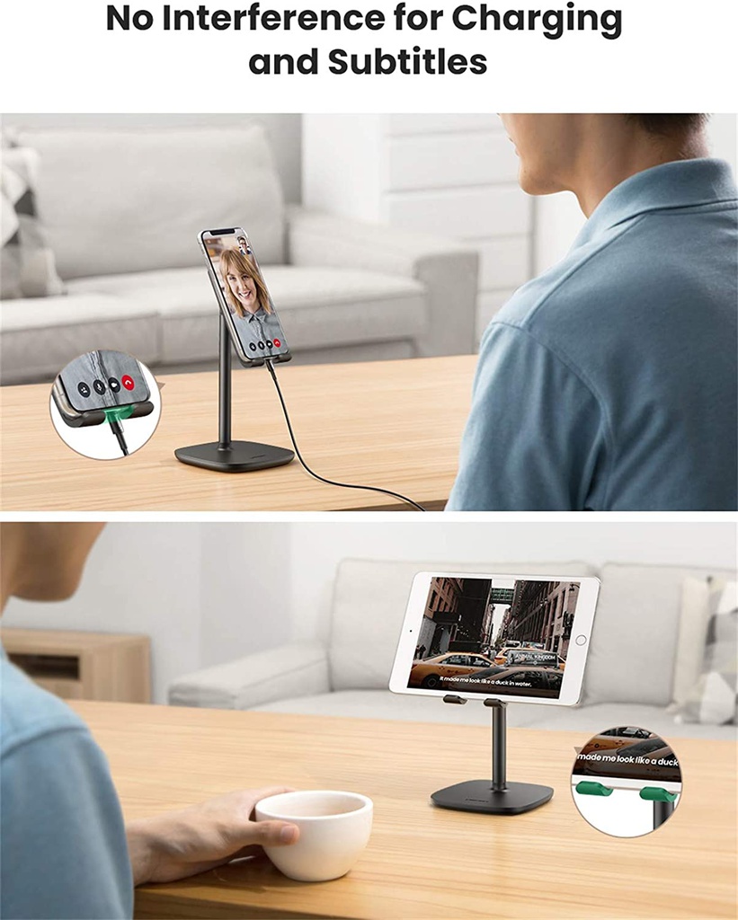 Ugreen Adjustable Desk Phone Holder (black) - 80194