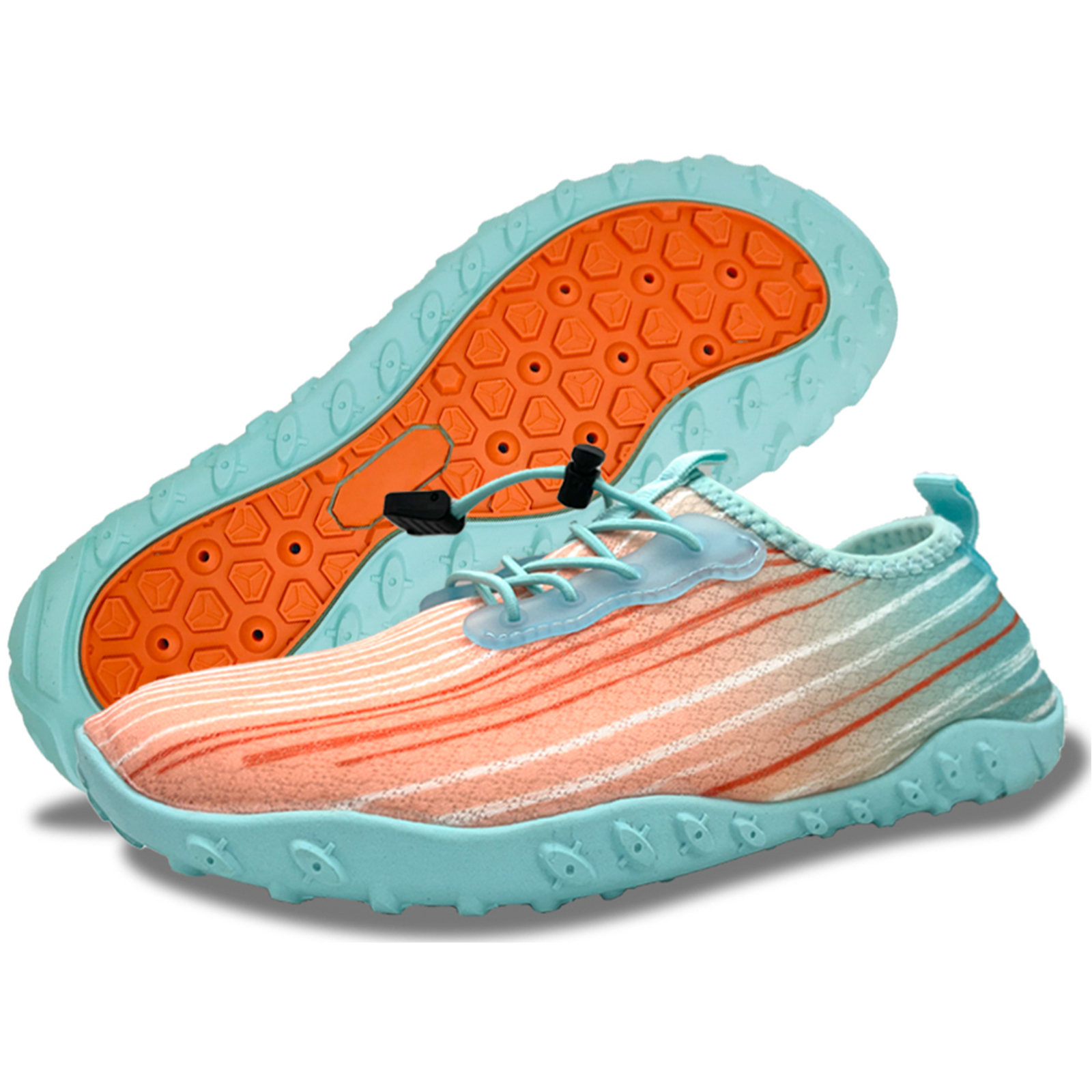 Water Shoes for Men and Women Soft Breathable Slip-on Aqua Shoes Aqua Socks for Swim Beach Pool Surf Yoga (orange Size Us 6.5)