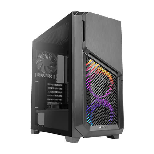 Antec Dp502 Flux High Airflow Atx Tempered Glass With 3x Argb Fans in Front 1x Rear 1x Psu Shell (reverse Fan Blade) Gaming Case