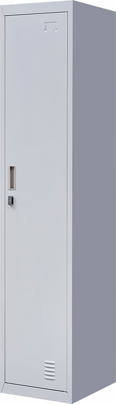 Padlock-operated Lock One-door Office Gym Shed Clothing Locker Cabinet Grey