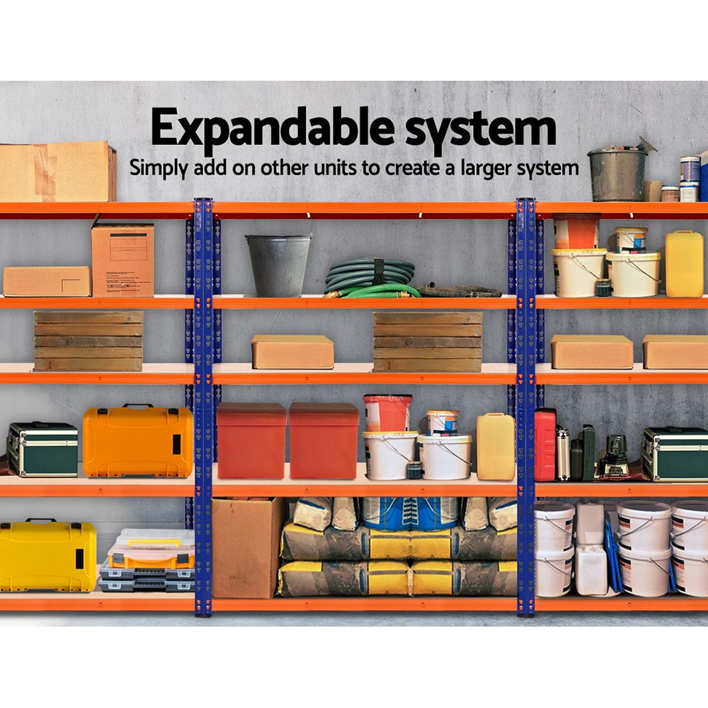 Giantz 1.8m Warehouse Racking Shelving Storage Shelf Garage Shelves Rack Steel