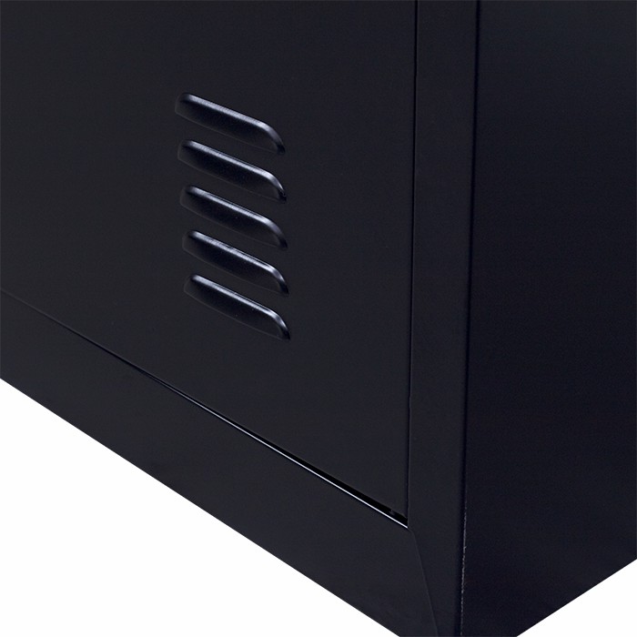 Padlock-operated Lock One-door Office Gym Shed Clothing Locker Cabinet Black