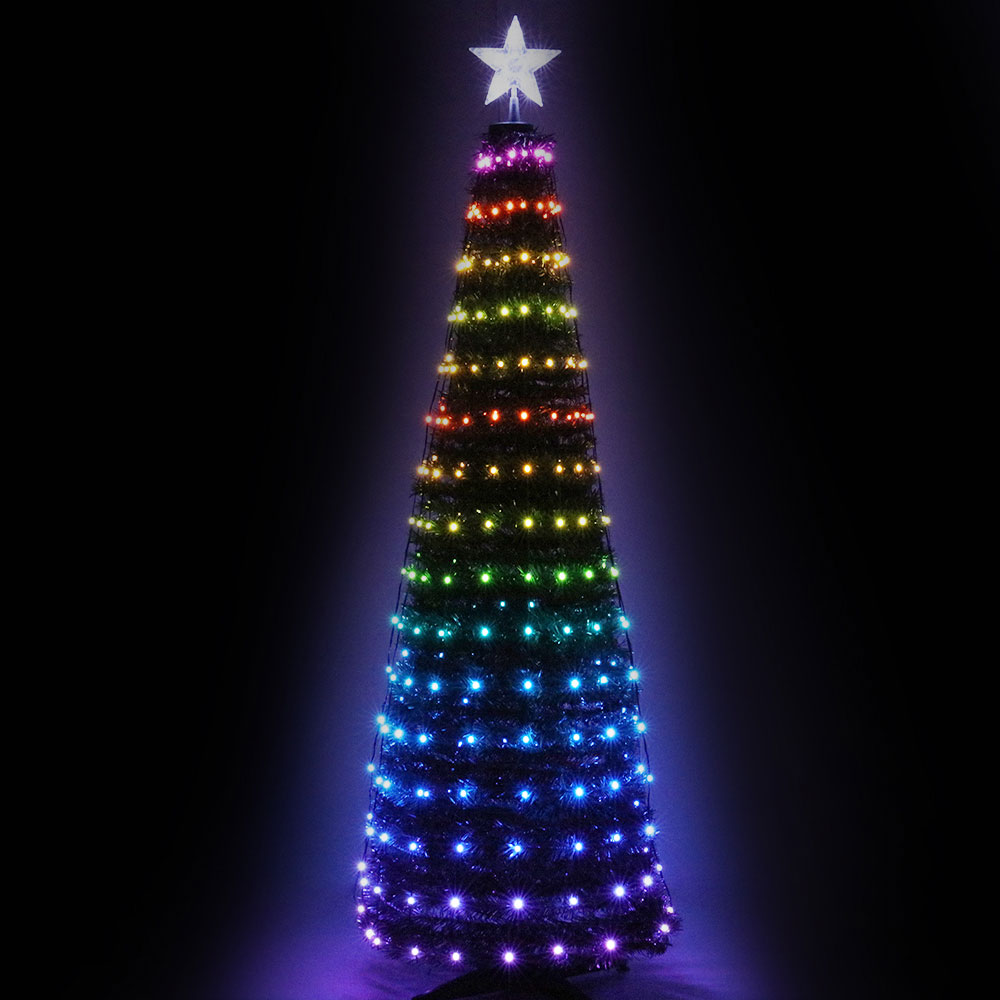 Jingle Jollys Christmas Tree 1.8m 298 Led Xmas Multi Colour Lights Optic Fibre