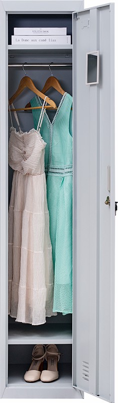 Standard Lock One-door Office Gym Shed Clothing Locker Cabinet Grey