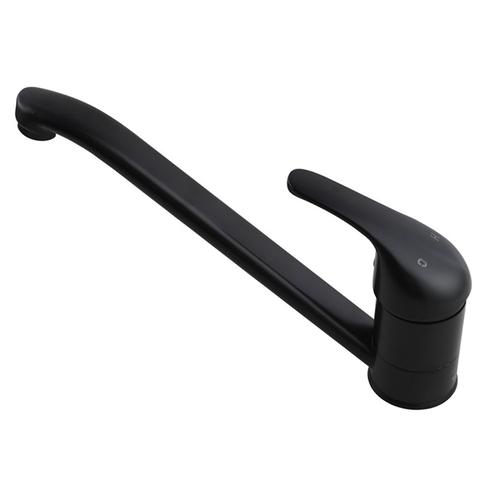 Electroplated Black Swivel Kitchen Sink Mixer Tap Long Spout Solid Brass 1 item