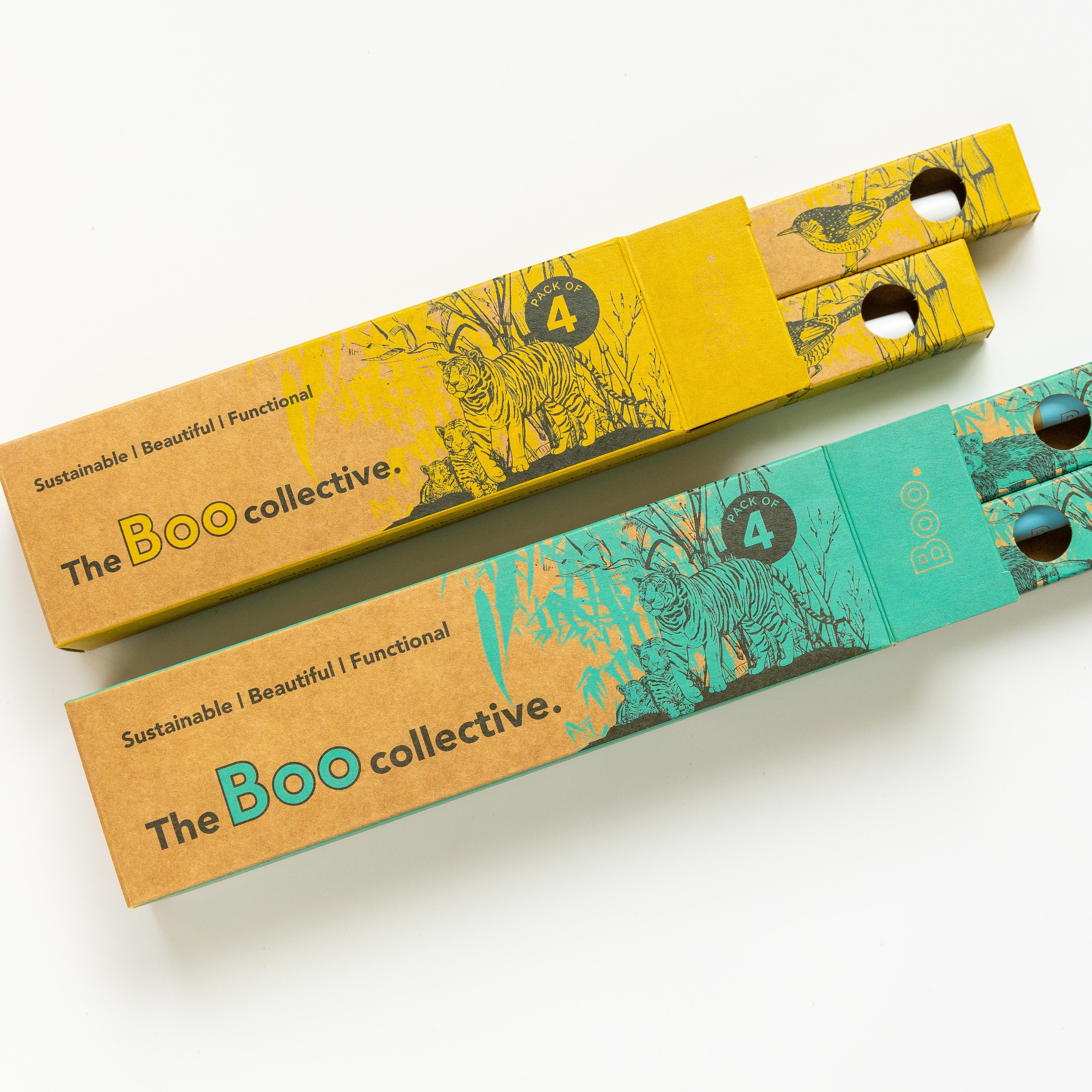 Bamboo Kids Toothbrush 4 Pk White
