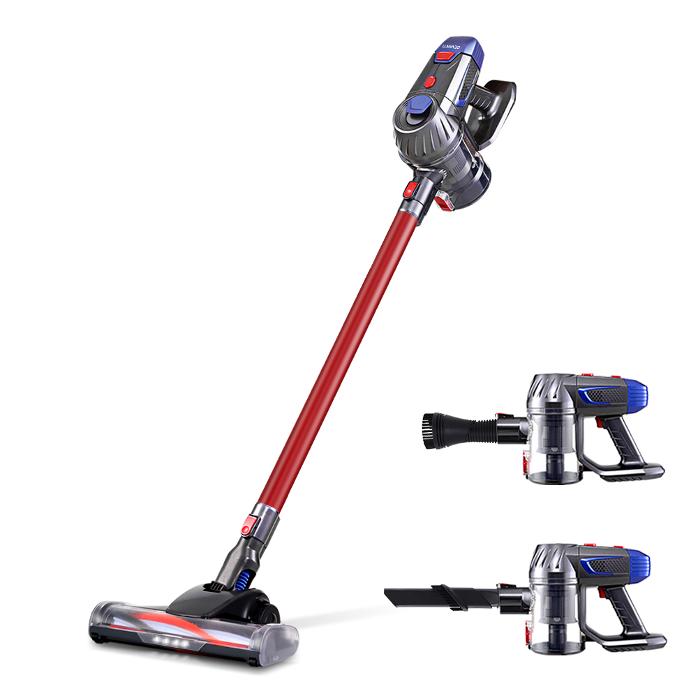 Devanti Handheld Vacuum Cleaner Cordless Stick Handstick Vac Bagless 2-speed Headlight Red