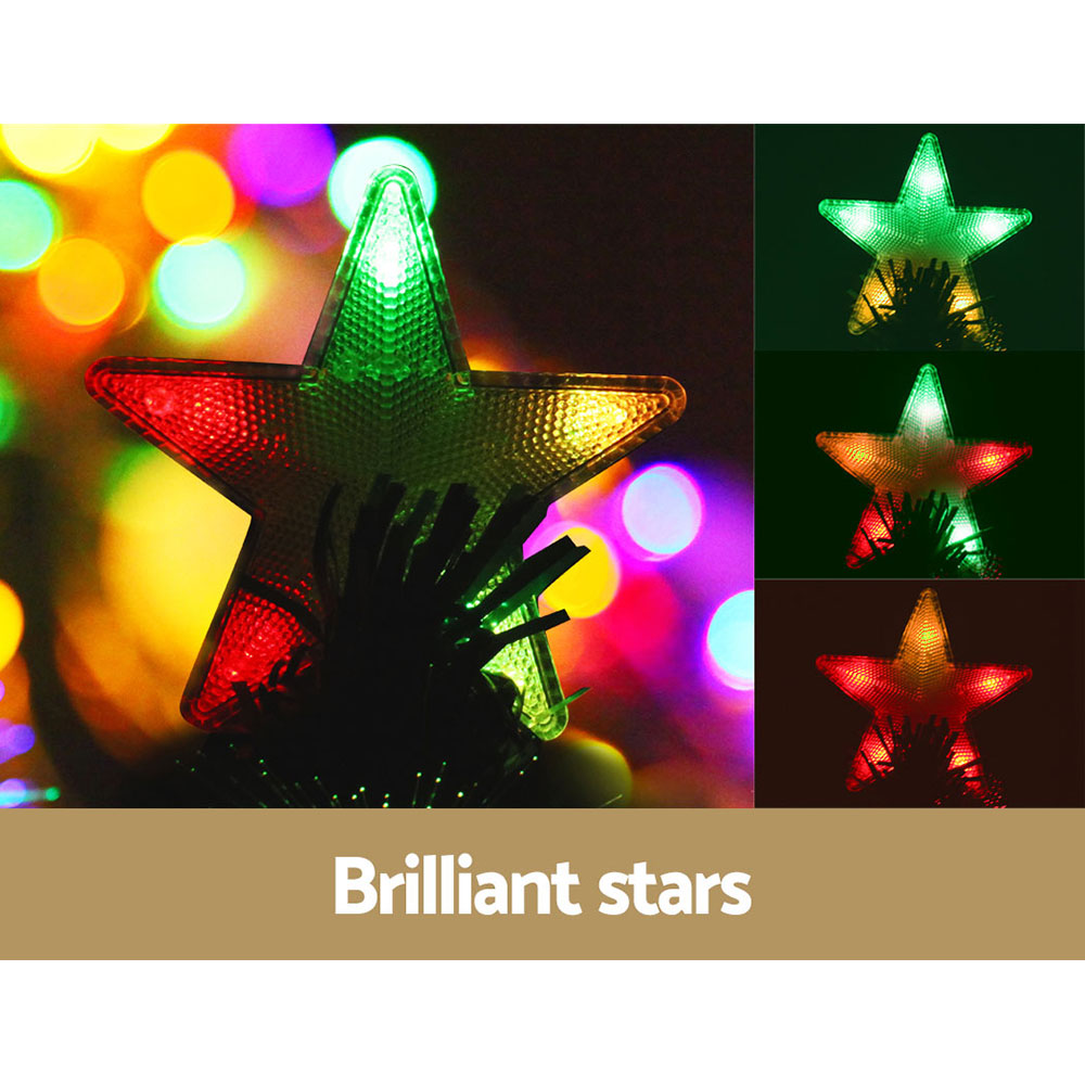 Jingle Jollys Christmas Tree 2.1m 7ft Led Xmas Multi Colour Lights Optic Fibre