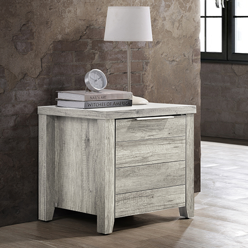 Alice Bedside Table White Ash