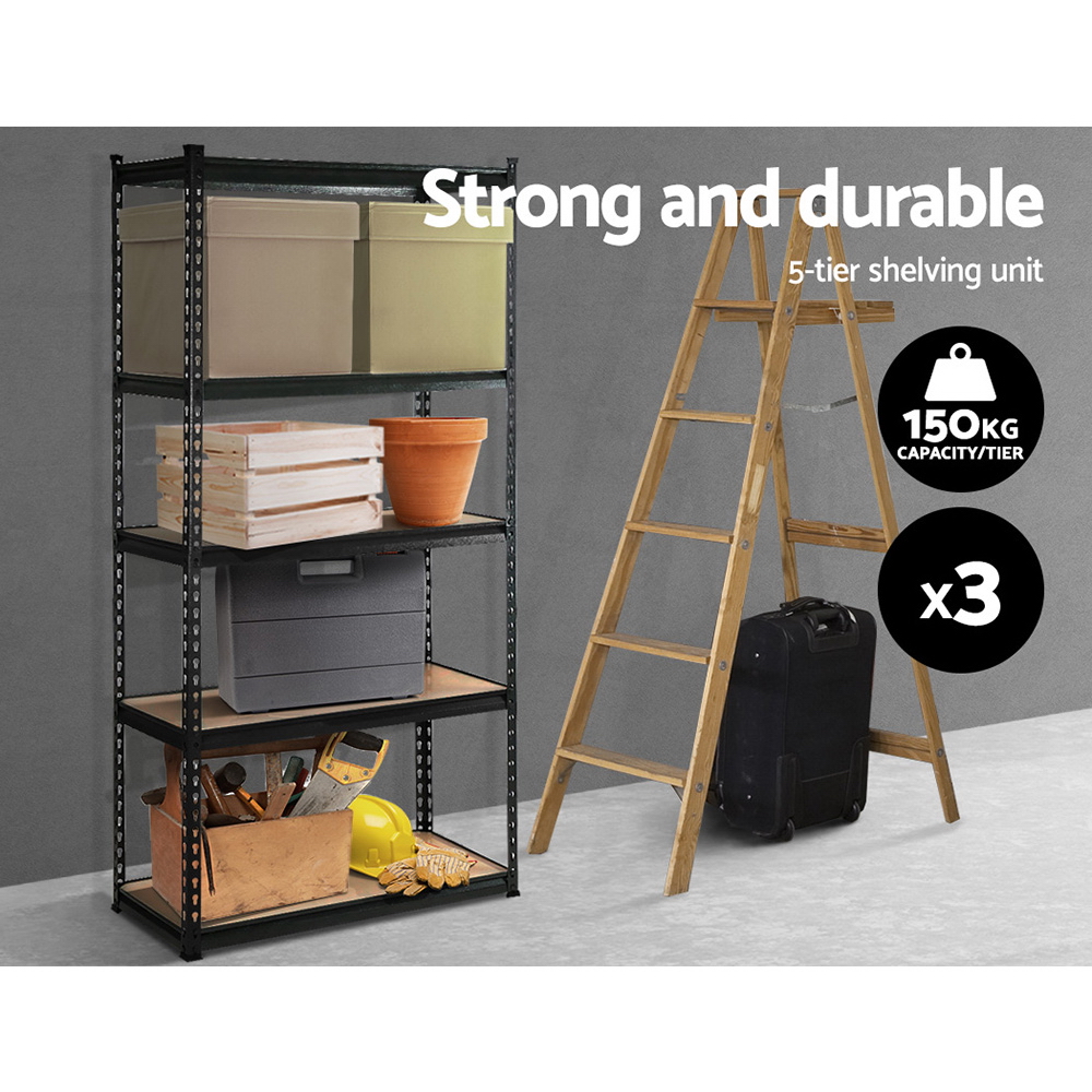 3x1.5m Warehouse Shelving Racking Storage Garage Steel Metal Shelves Rack