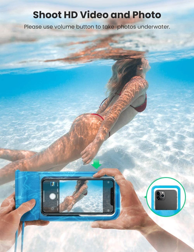 Ugreen Waterproof Phone Case 1 Pack (navy) - 80879