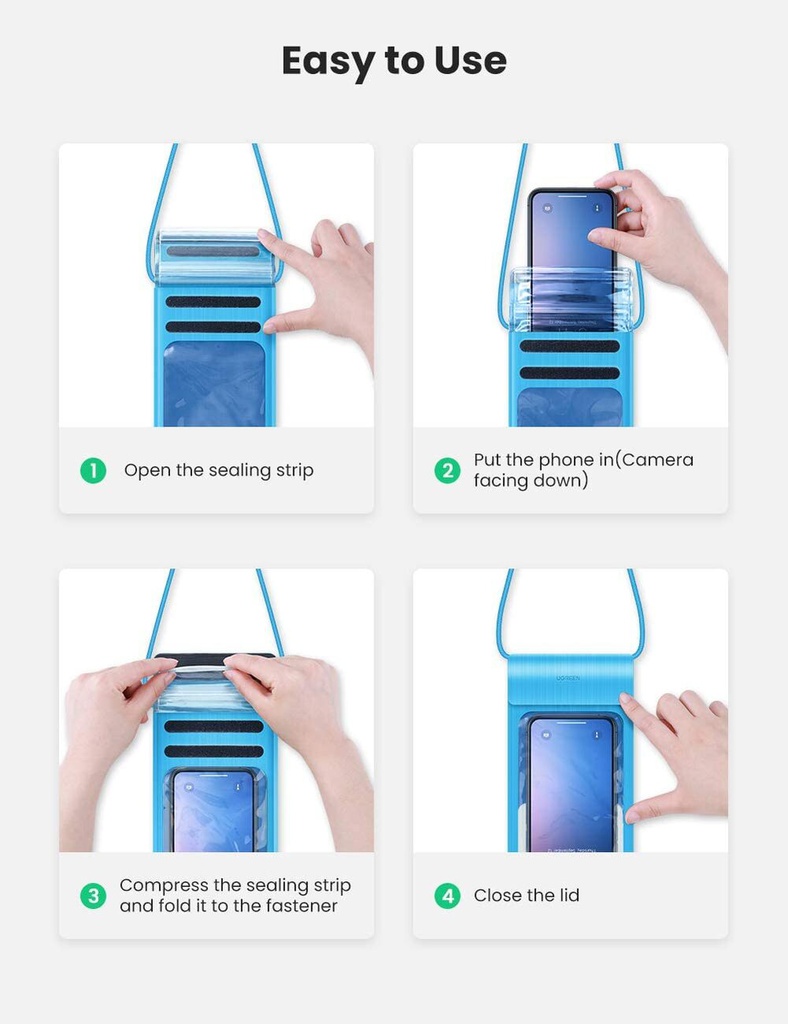 Ugreen Waterproof Phone Case 1 Pack (navy) - 80879