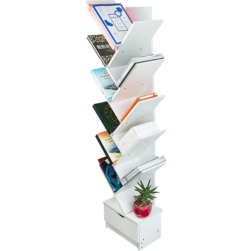 Tree Bookshelf Bookcase Book Organizer 12-tier Multipurpose Shelf Display Racks