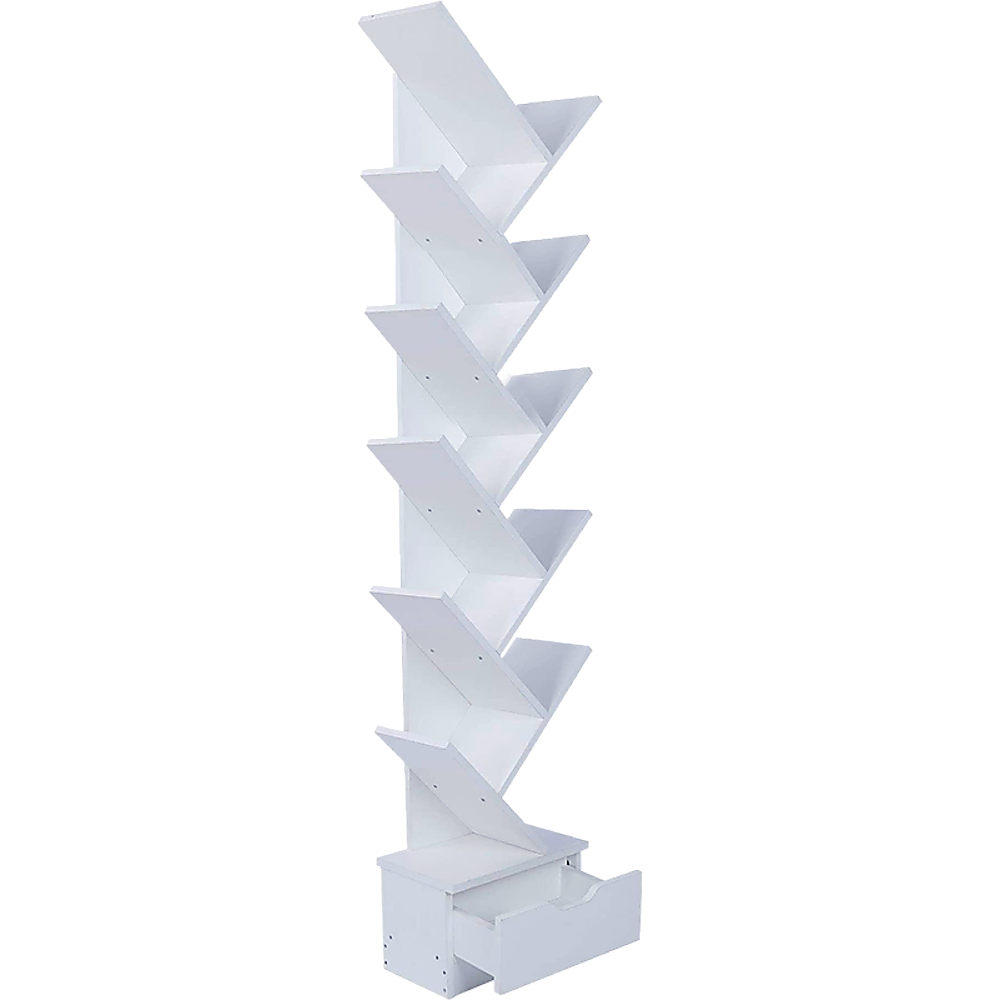 Tree Bookshelf Bookcase Book Organizer 12-tier Multipurpose Shelf Display Racks