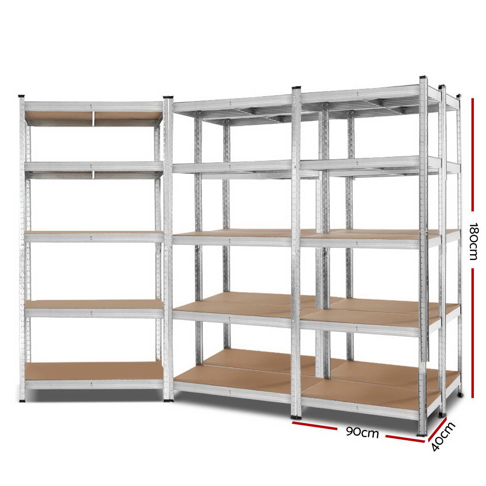 Giants 5x1.8m Warehouse Shelving Rack Racking Garage Metal Storage Shelves