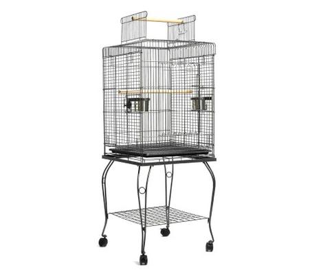 Pet Bird Cage With Stainless Steel Feeders 1 item