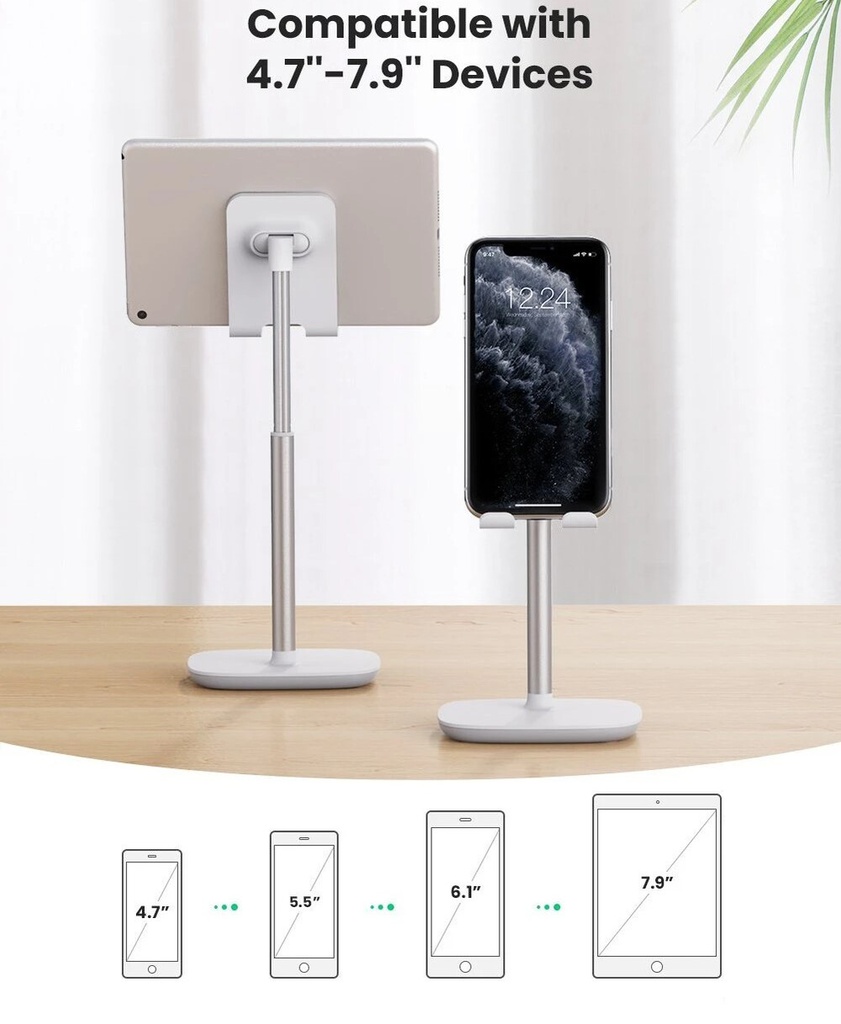 Ugreen Adjustable Desk Phone Holder (white) - 80358