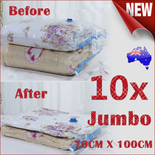 10x Jumbo Vacuum Storage Bags