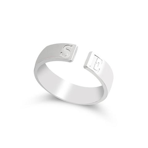 Open Ring With Initials 1 item