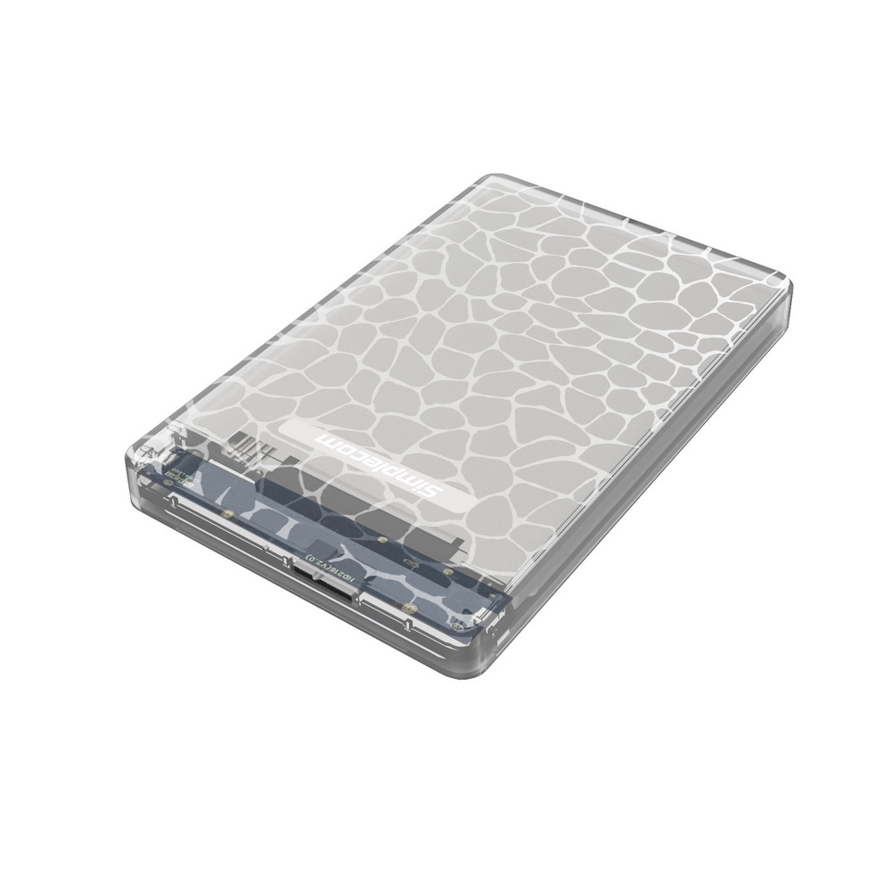 Simplecom Se101 Compact Tool-free 2.5'' Sata to Usb 3.0 Hdd ssd Enclosure Transparent Clear