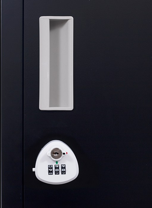 3-digit Combination Lock One-door Office Gym Shed Clothing Locker Cabinet Black