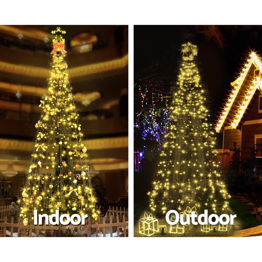 Jingle Jollys Christmas Tree 3m 330 Led Xmas Trees With Lights Warm White