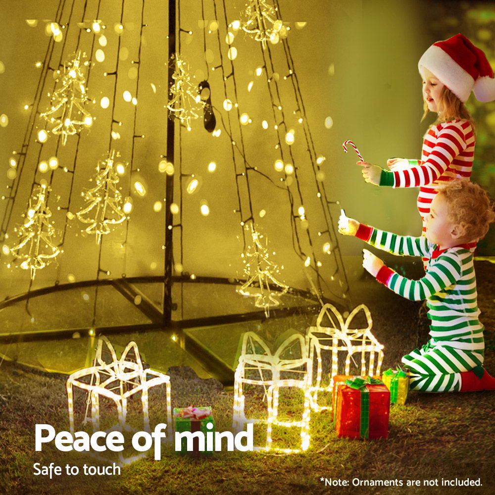 Jingle Jollys Christmas Tree 3m 330 Led Xmas Trees With Lights Warm White