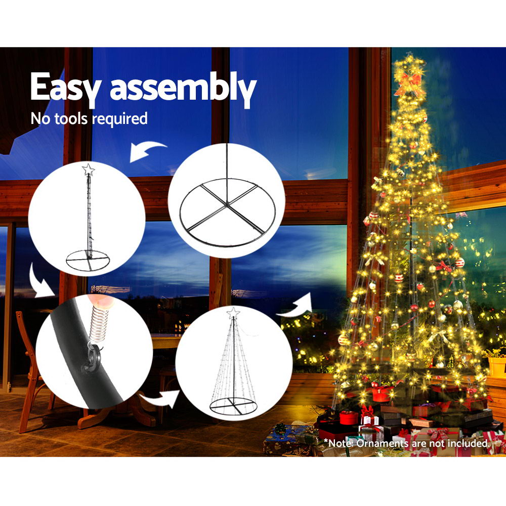Jingle Jollys Christmas Tree 3m 330 Led Xmas Trees With Lights Warm White