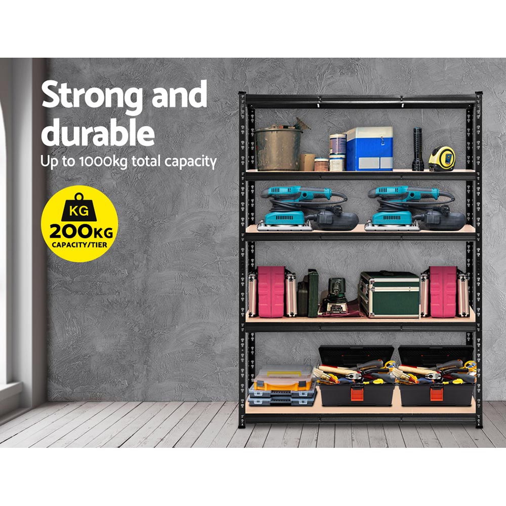 Giantz 2.4mx1.8m Garage Shelving Warehouse Rack Pallet Racking Storage Steel Black