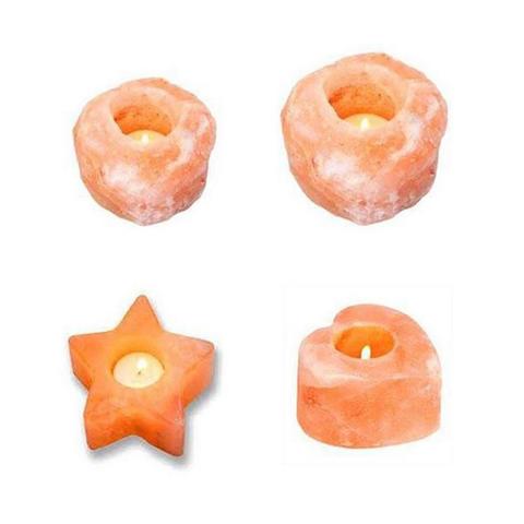 Himalayan Pink Salt Candleholder Shape Crystal Rock Pink Rock Heart