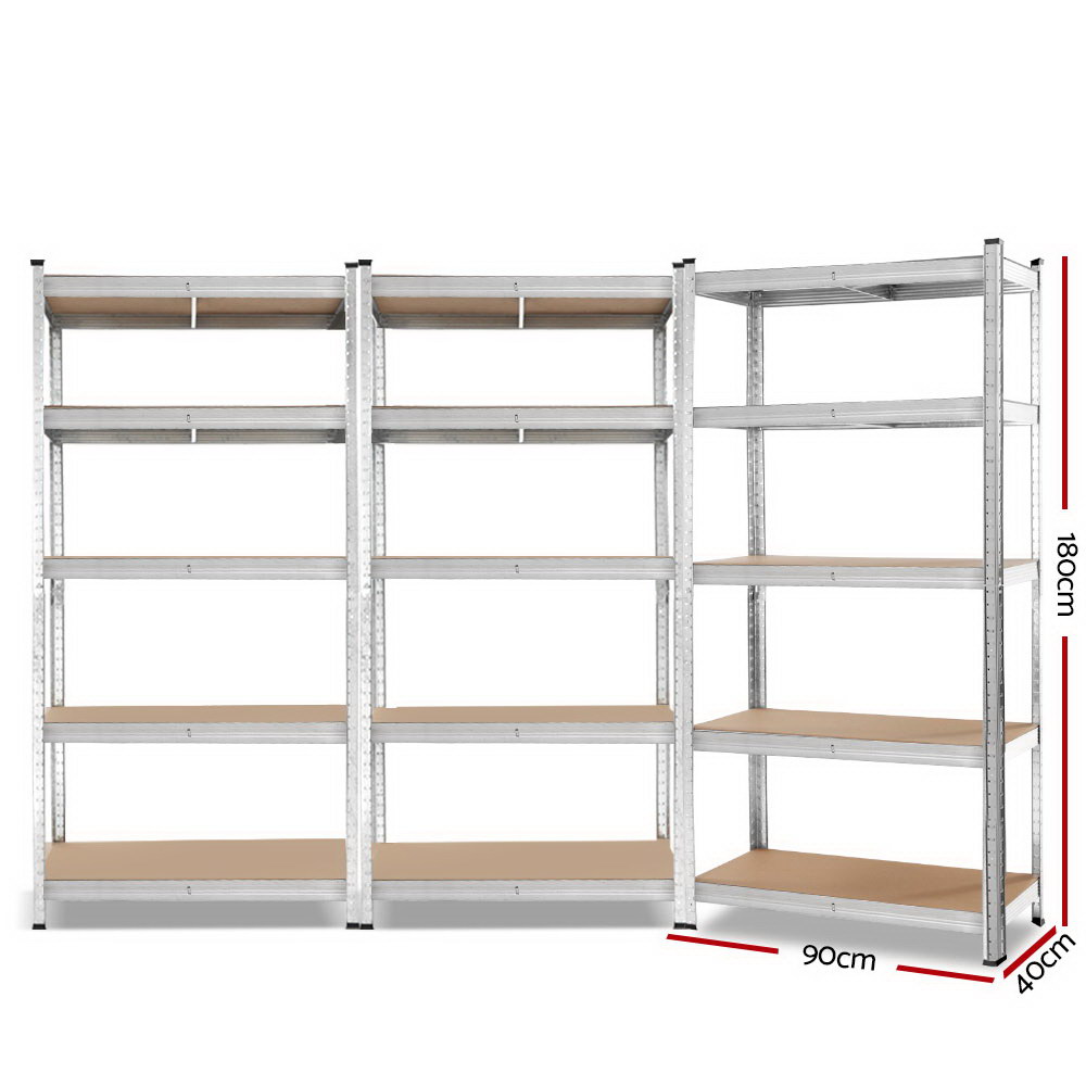 Giants 3x1.8m Warehouse Shelving Rack Racking Garage Metal Storage Shelves