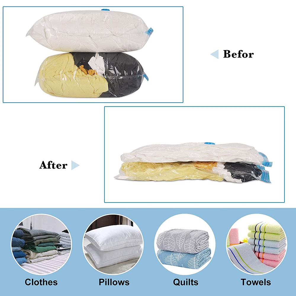 6pcs 70x100cm Vacuum Storage Bag Clothes Sealer Bags Space Saver Storage Seal Compressing