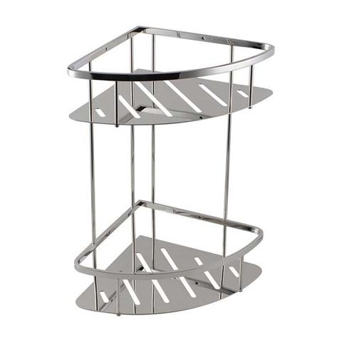 Stainless Steel 2 Tier Shower Caddy Shelf Matte Black