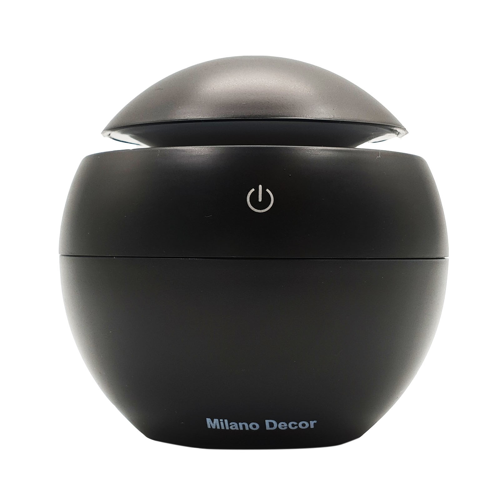 Milano Ultrasonic Usb Diffuser With 10 Aroma Oils Humidifier Led Light 130ml - Black
