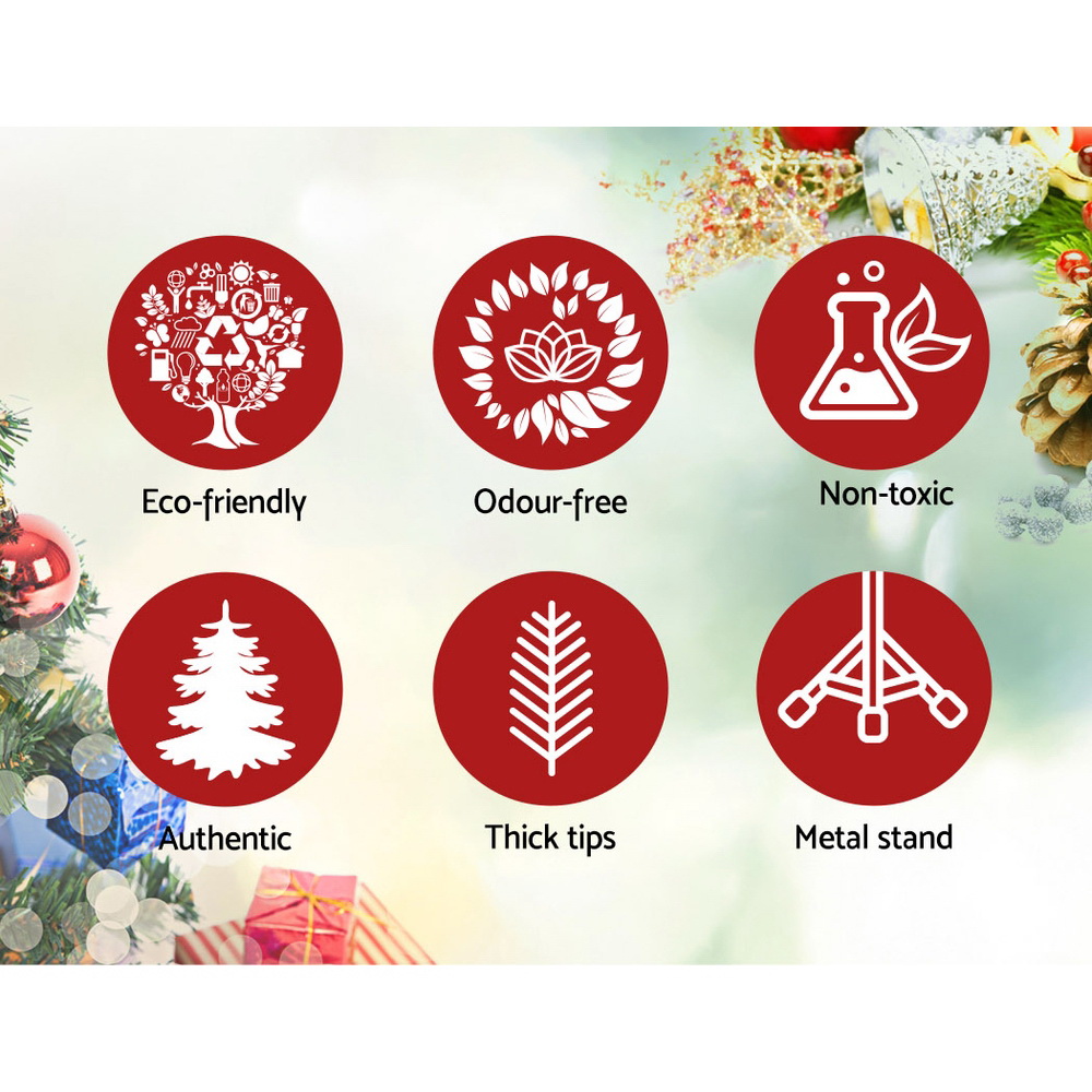 Jingle Jollys Christmas Tree 1.8m Xmas Trees Decorations Snowy 758 Tips