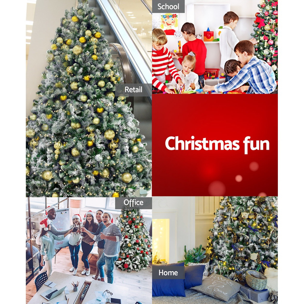 Jingle Jollys Christmas Tree 1.8m Xmas Trees Decorations Snowy 758 Tips