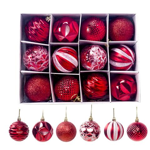 12 Pcs Christmas Supplies Gift Decoration Balls 6cm 1 item