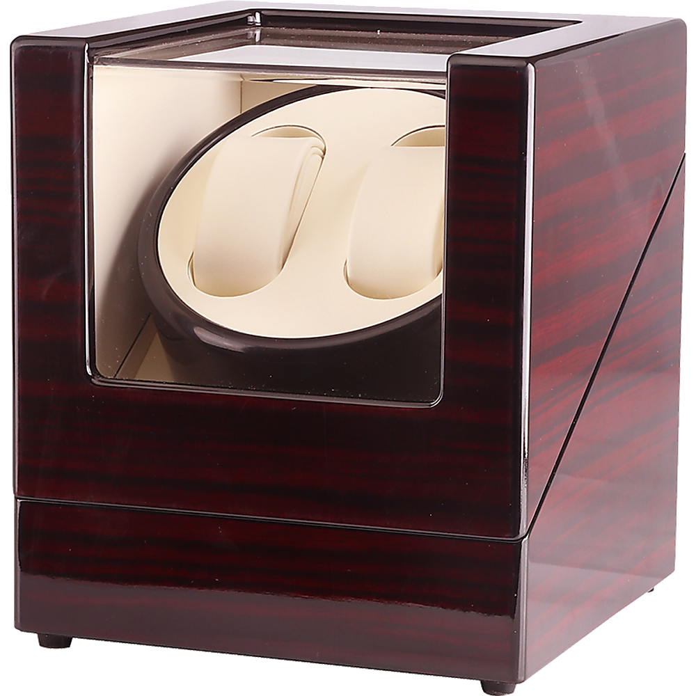 Automatic Dual Watch Winder Wood Display Box Case Motor Rotation Storage