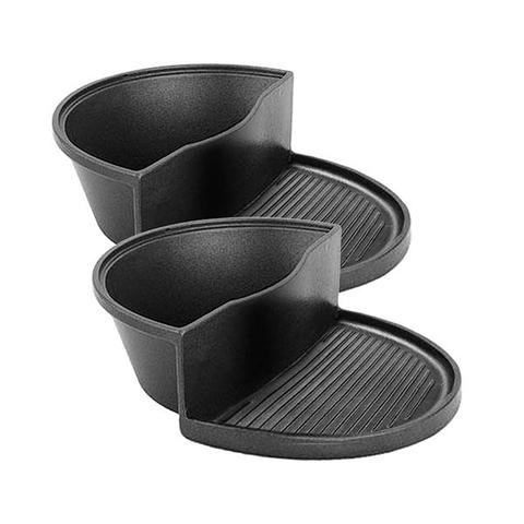 Soga 2x 2in1 Cast Iron Ribbed Fry Pan Skillet Bbq And Steamboat Hotpot 1 item