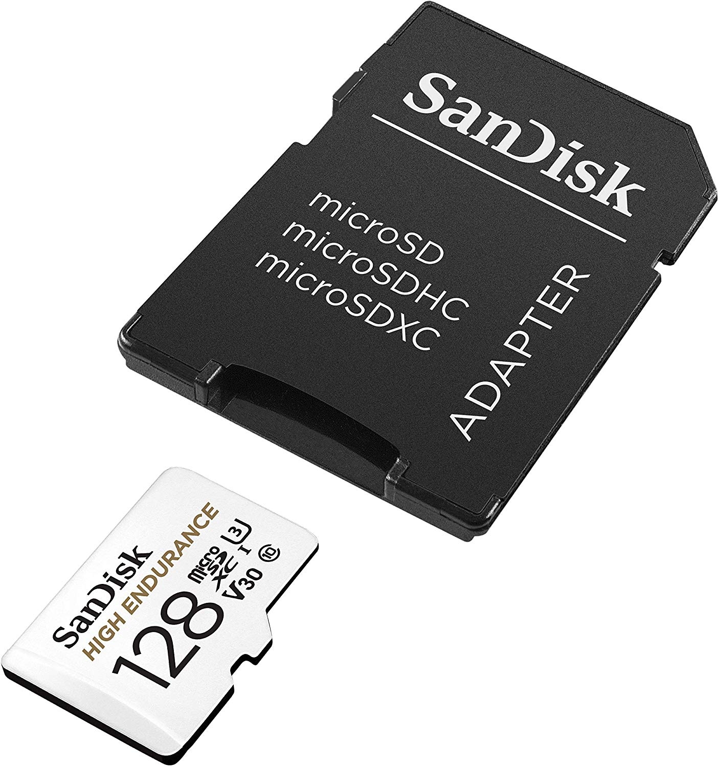 Sandisk High Endurance Microsdhc Card Sqqnr 128g Uhs-i C10 U3 V30 100mb s R 40mb s W Sd Adaptor Sdsqqnr-128g-gn6ia