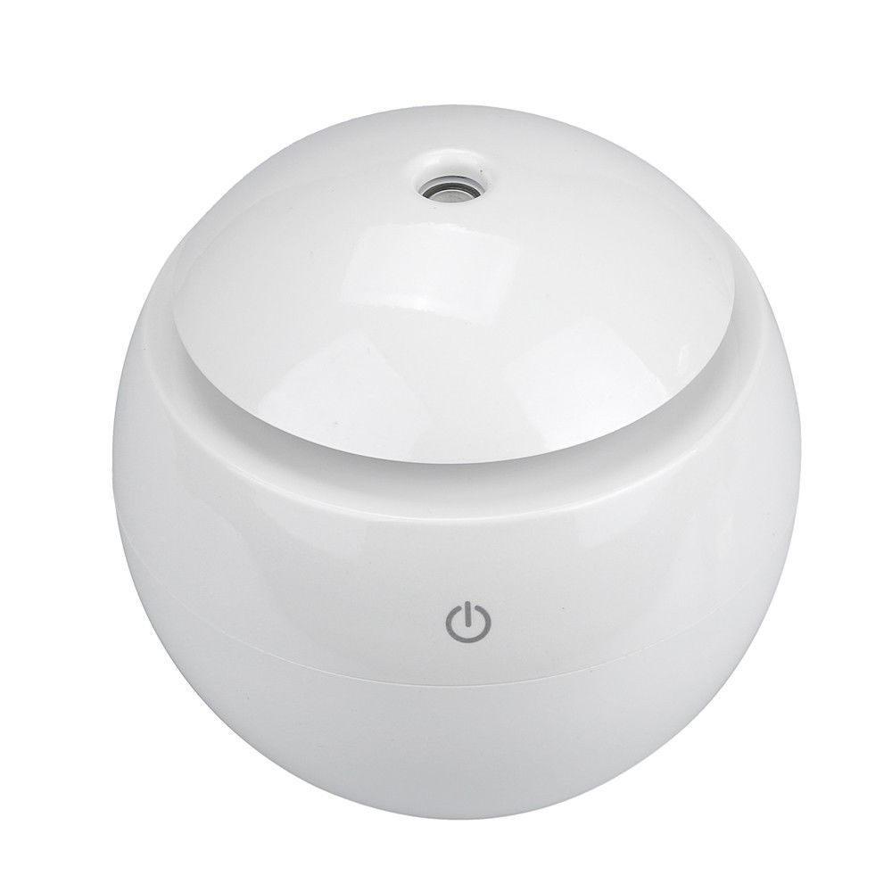 Milano Ultrasonic Usb Diffuser With 10 Aroma Oils Humidifier Led Light 130ml - White