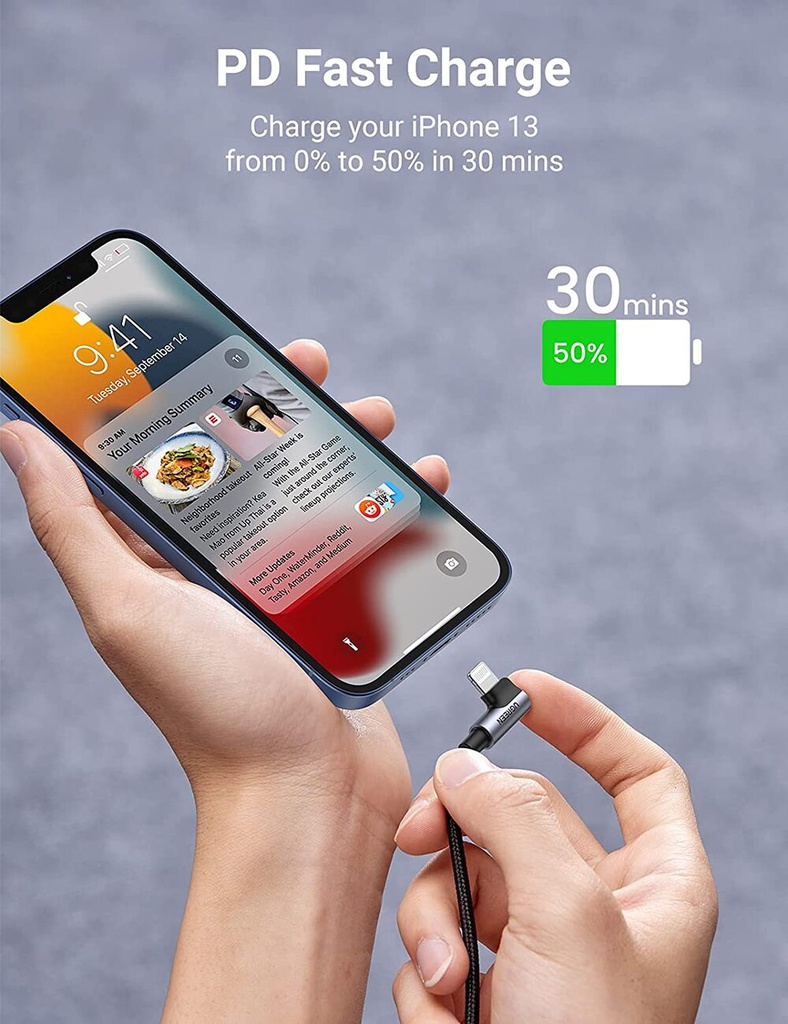 Ugreen Angled Usb Type-c 2.0 Cable 2m - 60765