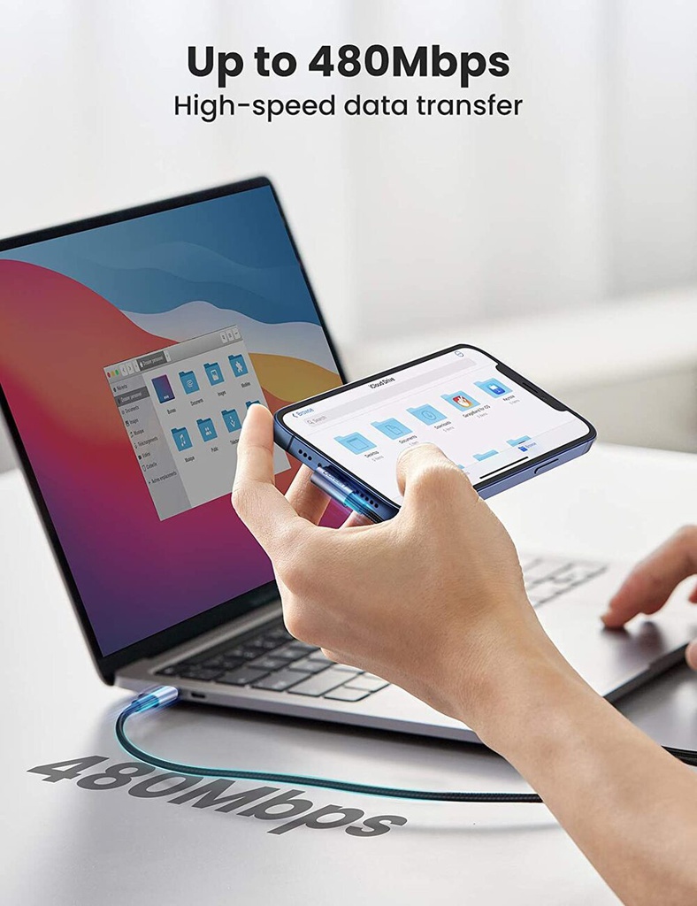 Ugreen Angled Usb Type-c 2.0 Cable 2m - 60765